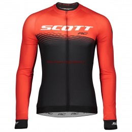 Completo Ciclismo 2019 Scott-RC PRO nero-rosso Maglia Ciclismo Manica Lunga