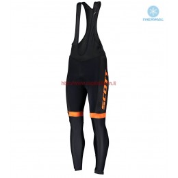 Completo Ciclismo 2019 Scott-RC-Squadre nero-Gris-Orange Salopette Lunga Ciclismo thermique