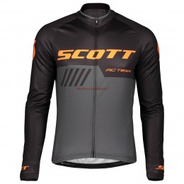Completo Ciclismo 2019 Scott-RC-Squadre nero-Gris-Orange Maglia Ciclismo Manica Lunga