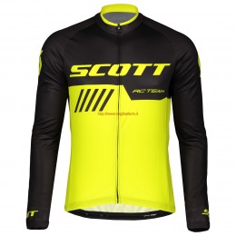 Completo Ciclismo 2019 Scott RC Squadre nero-giallo Maglia Ciclismo Manica Lunga