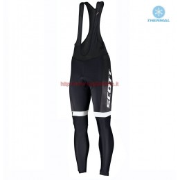 Completo Ciclismo 2019 Scott RC Squadre nero-bianca Salopette Lunga Ciclismo thermique