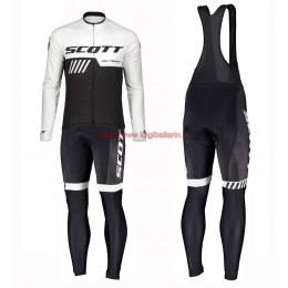 Completo Ciclismo 2019 Scott RC Squadre nero-bianca Maglia Ciclismo Manica Lunga e Salopette