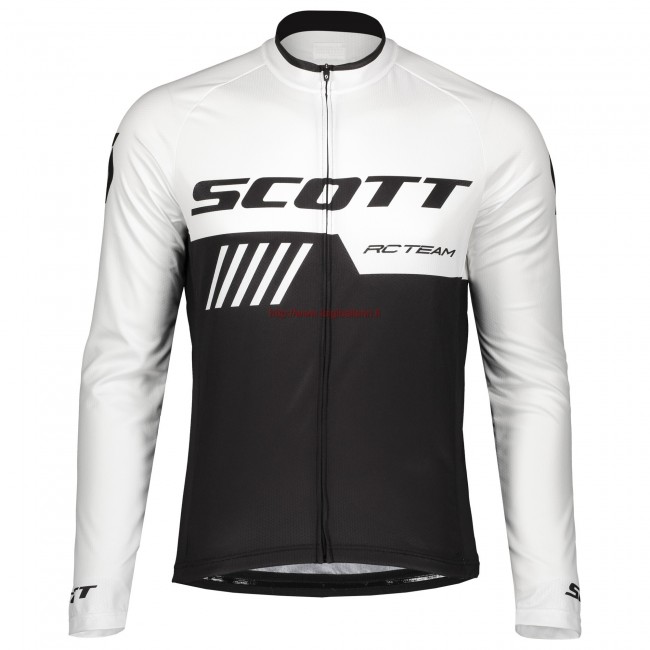 Completo Ciclismo 2019 Scott-RC-Squadre nero-bianca Maglia Ciclismo Manica Lunga Completo Ciclismo 2019 Scott-RC-Squadre nero-bianca Maglia Ciclismo Manica Lunga