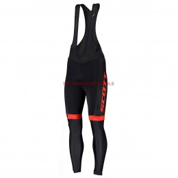 Completo Ciclismo 2019 Scott RC Squadre nero-rosso Salopette Lunga Ciclismo