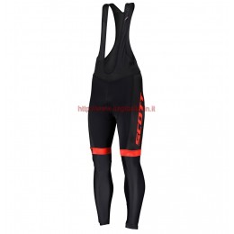 Completo Ciclismo 2019 Scott-RC-Squadre nero-rosso Salopette Lunga Ciclismo