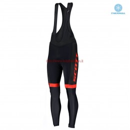 Completo Ciclismo 2019 Scott RC Squadre nero-rosso Salopette Lunga Ciclismo thermique