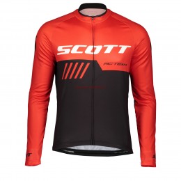 Completo Ciclismo 2019 Scott RC Squadre nero-rosso Maglia Ciclismo Manica Lunga