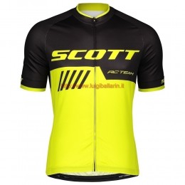 Completo Ciclismo 2019 Scott-RC-Squadre nero/giallo Maglia Ciclismo Manica Corta