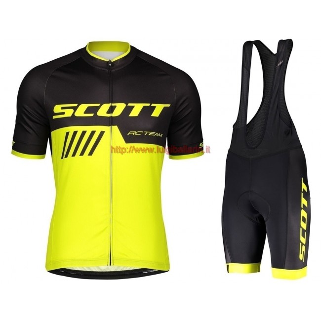 Completo Ciclismo 2019 Scott-RC-Squadre nero/giallo abbigliamento Bici Completo Maglia Ciclismo Corta e Salopette Completo Ciclismo 2019 Scott-RC-Squadre nero/giallo abbigliamento Bici Completo Maglia Ciclismo Corta e Salopette