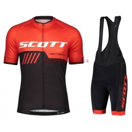 Completo Ciclismo 2019 Scott-RC-Squadre nero/rosso abbigliamento Bici Completo Maglia Ciclismo Corta e Salopette