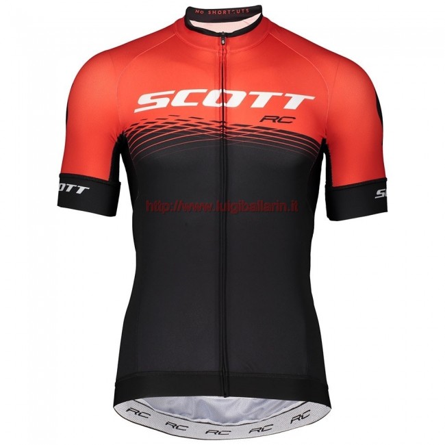 Completo Ciclismo 2019 Scott RC rosso-nero Maglia Ciclismo Manica Corta Completo Ciclismo 2019 Scott RC rosso-nero Maglia Ciclismo Manica Corta