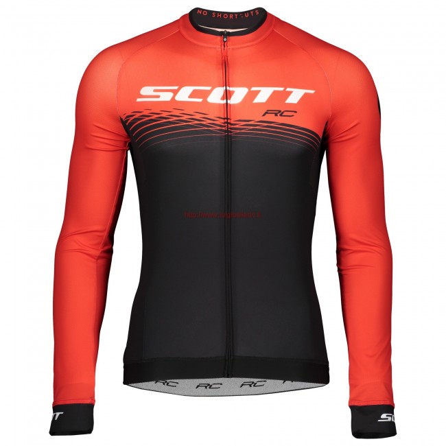 Completo Ciclismo 2019 Scott RC rosso-nero Maglia Ciclismo Manica Lunga Completo Ciclismo 2019 Scott RC rosso-nero Maglia Ciclismo Manica Lunga