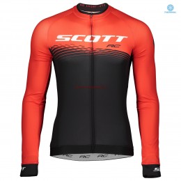 Completo Ciclismo 2019 Scott RC rosso-nero thermique Maglia Ciclismo Manica Lunga