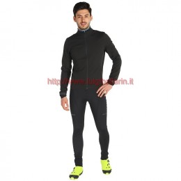Completo Ciclismo 2019 Shimano nero Maglia Ciclismo Manica Lunga e Salopette