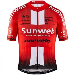 Completo Ciclismo 2019 Sunweb Squadre rosso Maglia Ciclismo Manica Corta