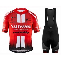 Completo Ciclismo 2019 Sunweb Squadre rosso abbigliamento Bici Completo Maglia Ciclismo Corta e Salopette