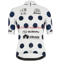 Completo Ciclismo 2019 Tour AU Polka Dot bianca Maglia Ciclismo Manica Corta