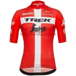 Completo Ciclismo 2019 Trek-Segafredo Denmark Champion Maglia Ciclismo Manica Corta