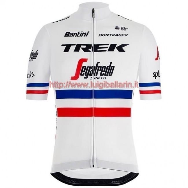 Completo Ciclismo 2019 Trek-Segafredo France Champion Maglia Ciclismo Manica Corta Completo Ciclismo 2019 Trek-Segafredo France Champion Maglia Ciclismo Manica Corta