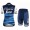 Completo Ciclismo 2019 Trek-Segafredo donna Blu abbigliamento Bici Completo Maglia Ciclismo Corta e Salopette