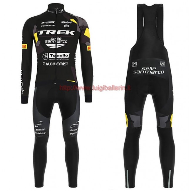 Completo Ciclismo 2019 Trek Selle San Marco Maglia Ciclismo Manica Lunga e Salopette Completo Ciclismo 2019 Trek Selle San Marco Maglia Ciclismo Manica Lunga e Salopette