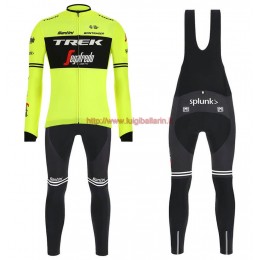 Completo Ciclismo 2019 Trek Usine Racing giallo Maglia Ciclismo Manica Lunga e Salopette