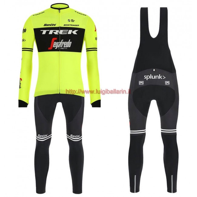 Completo Ciclismo 2019 Trek Usine Racing giallo Maglia Ciclismo Manica Lunga e Salopette Completo Ciclismo 2019 Trek Usine Racing giallo Maglia Ciclismo Manica Lunga e Salopette