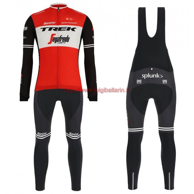 Completo Ciclismo 2019 Trek Usine Racing rosso Maglia Ciclismo Manica Lunga e Salopette Completo Ciclismo 2019 Trek Usine Racing rosso Maglia Ciclismo Manica Lunga e Salopette