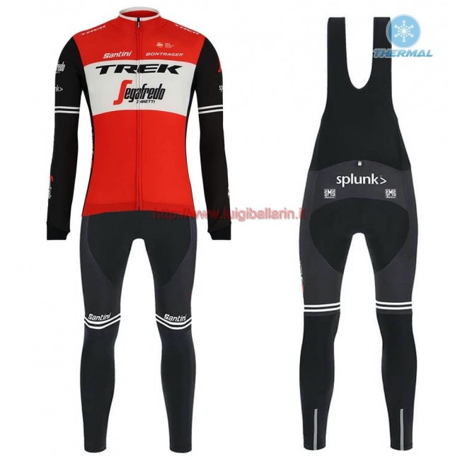 Completo Ciclismo 2019 Trek Usine Racing rosso thermique Maglia Ciclismo Manica Lunga e Salopette Lunga Completo Ciclismo 2019 Trek Usine Racing rosso thermique Maglia Ciclismo Manica Lunga e Salopette Lunga