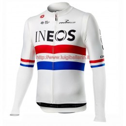 Completo Ciclismo 2019 Squadre INEOS UK Champion Maglia Ciclismo Manica Lunga