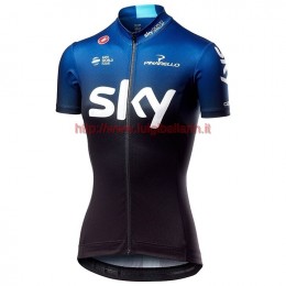 Completo Ciclismo 2019 Squadre SKY sombre Blu donna Maglia Ciclismo Manica Corta