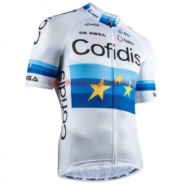 Completo Ciclismo 2020 Cofidis EU Champion Maglia Ciclismo Manica Corta