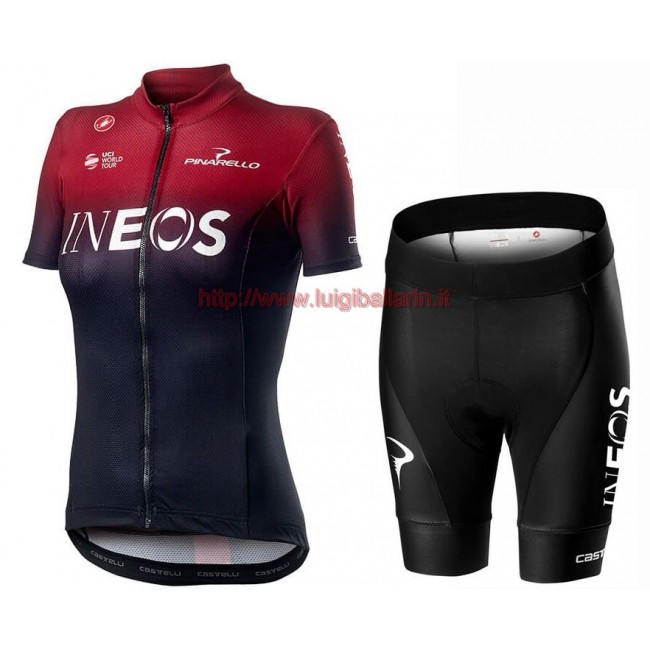 Completo Ciclismo 2020 INEOS Squadre donna abbigliamento Bici Completo Maglia Ciclismo Corta e Salopette Completo Ciclismo 2020 INEOS Squadre donna abbigliamento Bici Completo Maglia Ciclismo Corta e Salopette