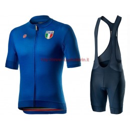 Completo Ciclismo 2020 Italian Country Blu abbigliamento Bici Completo Maglia Ciclismo Corta e Salopette