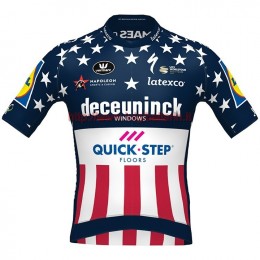 Completo Ciclismo 2020 Quick-Step US Champion Maglia Ciclismo Manica Corta