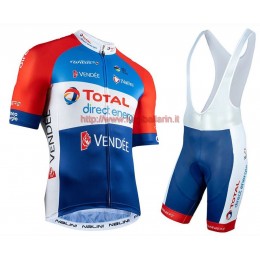 Completo Ciclismo 2020 TOTAL Direct Energie abbigliamento Bici Completo Maglia Ciclismo Corta e Salopette