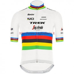 Completo Ciclismo 2020 Trek Segafredo World Champion bianca Maglia Ciclismo Manica Corta