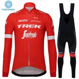 Trek Segafredo 2018 rosso thermique Abbigliamento Ciclismo Maglia Ciclismo Manica Lunga e Salopette Lunga 43744NJ