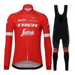 Trek Segafredo 2018 rosso Abbigliamento Ciclismo Maglia Ciclismo Manica Lunga e Salopette Lunga 48038ZJ
