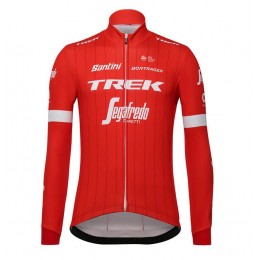 Trek Segafredo 2018 rosso Maglia Ciclismo Manica Lunga 74429TH