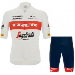 Team Trek Segafredo White abbigliamento Bici Completo Maglia Ciclismo Corta e Salopette CJiZR