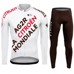 Ag2r 2022 Pro Team Abbigliamento Maglia Ciclismo Manica Lunga e Salopette Lunga 9WqM4