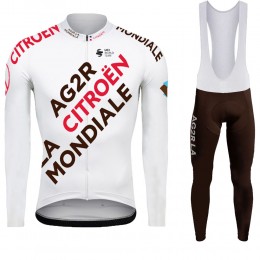 Ag2r 2022 Pro Team Abbigliamento Maglia Ciclismo Manica Lunga e Salopette Lunga powjq