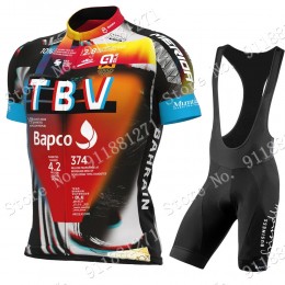 Bahrain Victorious TBV 2021 abbigliamento Bici Completo Maglia Ciclismo Corta e Salopette Z14ca