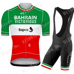 Green Slovenia Tour De France Bahrain Victorious 2021 abbigliamento Bici Completo Maglia Ciclismo Corta e Salopette 7mtQ5