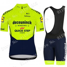 Deceuninck Quick Step Pro Team Green 2021 abbigliamento Bici Completo Maglia Ciclismo Corta e Salopette aqpBP