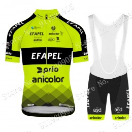Efapel Pro Team Green 2021 abbigliamento Bici Completo Maglia Ciclismo Corta e Salopette 6VxcK