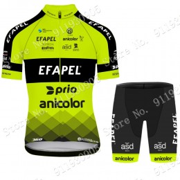 Efapel Pro Team Green 2021 abbigliamento Bici Completo Maglia Ciclismo Corta e Salopette X5ir7