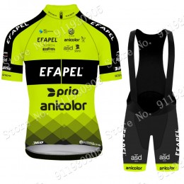 Efapel Pro Team Green 2021 abbigliamento Bici Completo Maglia Ciclismo Corta e Salopette uRqxy