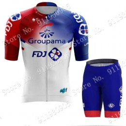 FDJ Pro Team 2021 abbigliamento Bici Completo Maglia Ciclismo Corta e Salopette 0hm4a